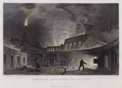 Lymington Iron Works, sul Tyne da Thomas Allom